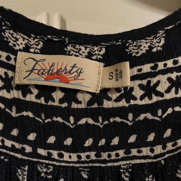 Faherty Midnight Blue and White Maxi Dress - Picture 2 of 8